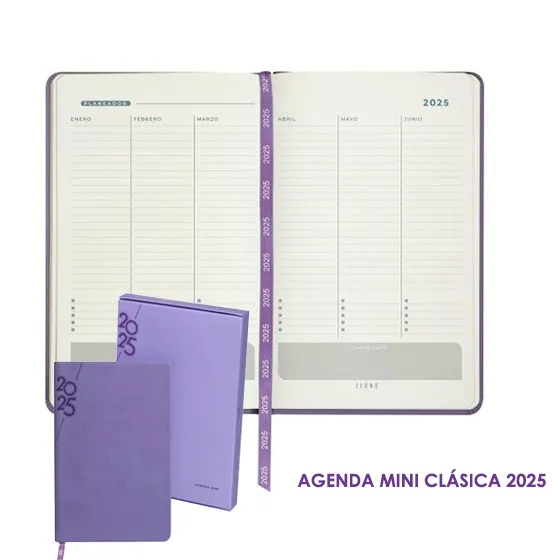 Agenda Mini Clásica 2026 en curpiel